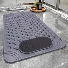 Rubber Non-Slip Shower Mat with Draining Holes & Suction Cups