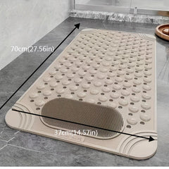 Rubber Non-Slip Shower Mat with Draining Holes & Suction Cups