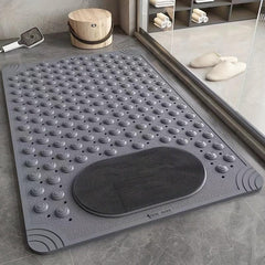 Rubber Non-Slip Shower Mat with Draining Holes & Suction Cups