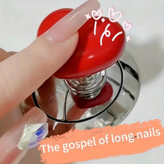 2pcs Heart Shaped Toilet Presser Nail Art Friendly Button Switch