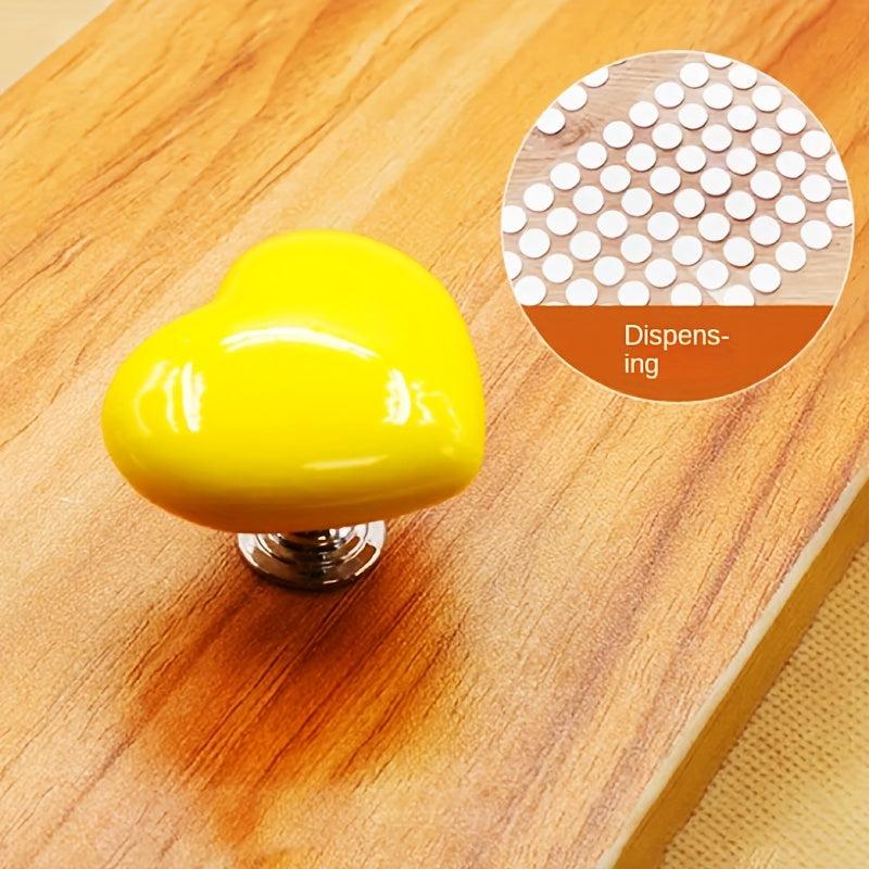 2pcs Heart Shaped Toilet Presser Nail Art Friendly Button Switch