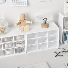 Grid Dust Proof Storage Box with Drawer for Home Organization