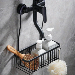 Aluminum Bathroom Storage Rack Shower Caddy Shelf Hanging Storage Basket