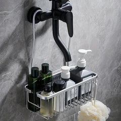 Aluminum Bathroom Storage Rack Shower Caddy Shelf Hanging Storage Basket