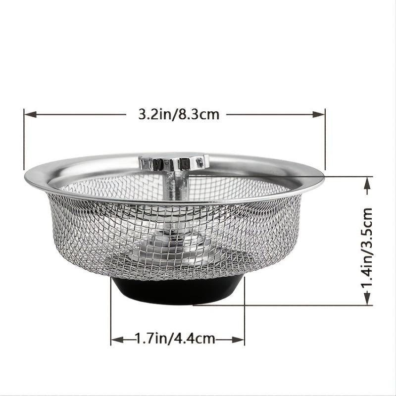 Stainless Steel Sink Strainers Anti Clog Drain Filter Hair Catcher Drain Stopper