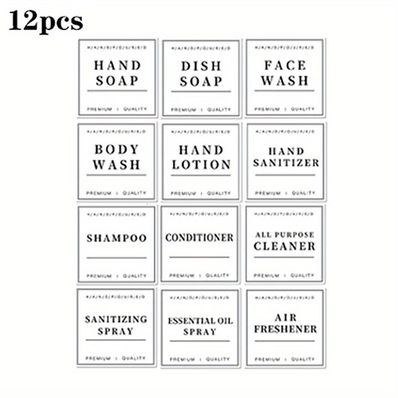 Bathroom Jar Storage Labels Set