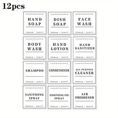 Bathroom Jar Storage Labels Set