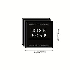 Bathroom Jar Storage Labels Set