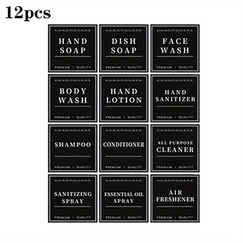 Bathroom Jar Storage Labels Set