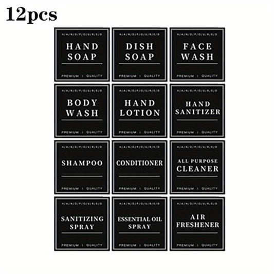 Bathroom Jar Storage Labels Set