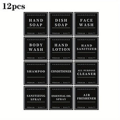 Bathroom Jar Storage Labels Set