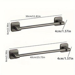 Self-Adhesive Bathroom Towel Rack - No Drilling Towel Hanger