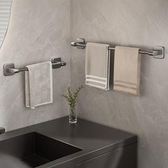 Self-Adhesive Bathroom Towel Rack - No Drilling Towel Hanger