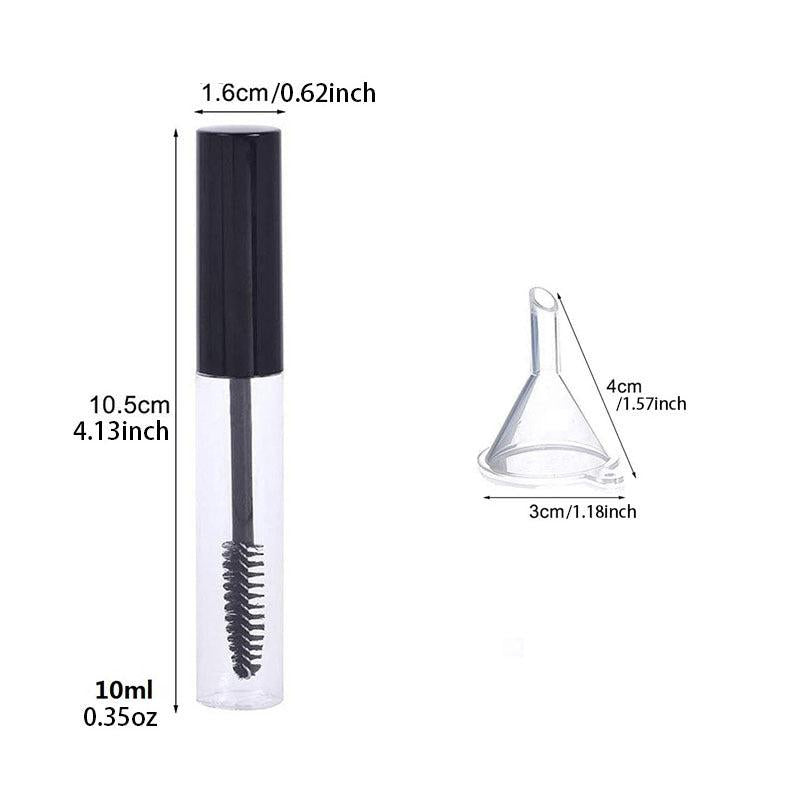 2pcs Empty Mascara Tube With Funnel Portable Dispenser