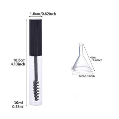 2pcs Empty Mascara Tube With Funnel Portable Dispenser