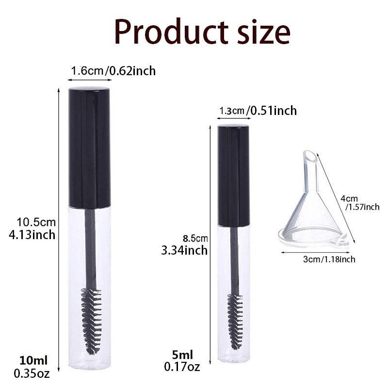 2pcs Empty Mascara Tube With Funnel Portable Dispenser
