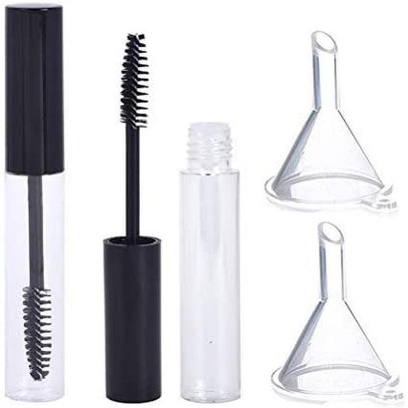 2pcs Empty Mascara Tube With Funnel Portable Dispenser