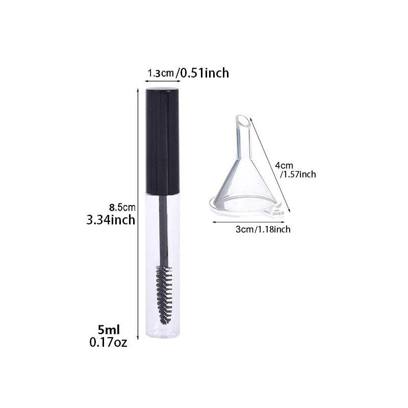 2pcs Empty Mascara Tube With Funnel Portable Dispenser
