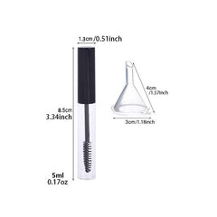 2pcs Empty Mascara Tube With Funnel Portable Dispenser