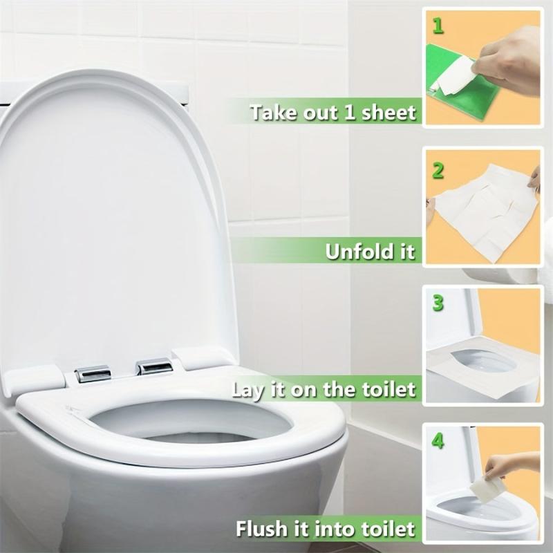 10pcs Disposable Toilet Seat Covers Germ Protect Travel Accessory
