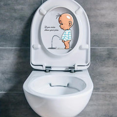 Cartoon Toilet Cover Sticker Waterproof Toilet Decoration