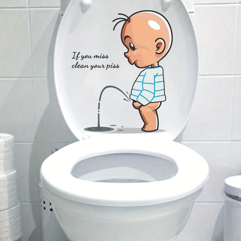 Cartoon Toilet Cover Sticker Waterproof Toilet Decoration