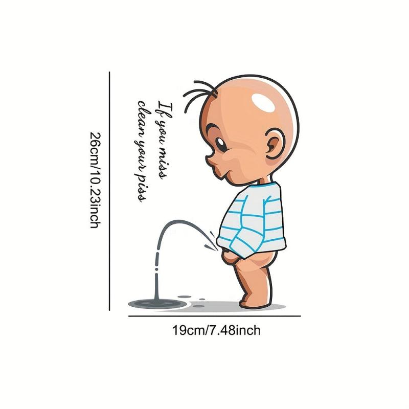 Cartoon Toilet Cover Sticker Waterproof Toilet Decoration