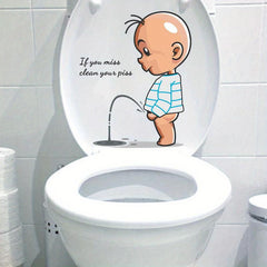 Cartoon Toilet Cover Sticker Waterproof Toilet Decoration