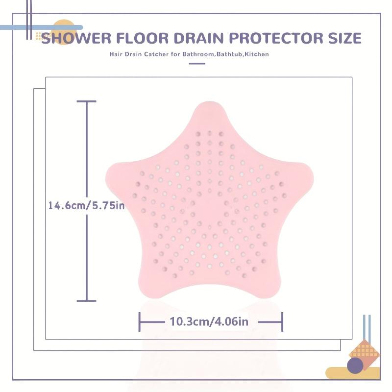 Silicone Starfish Hair Catcher for Shower Drain Cover