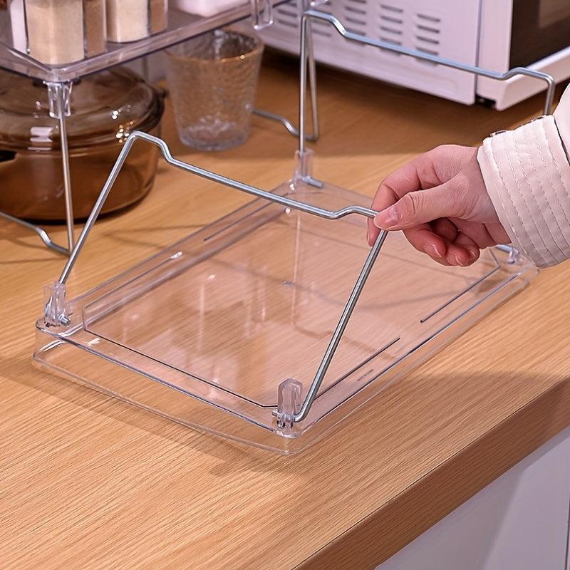 Transparent Plastic Desktop Organizer for Bathroom Storage