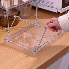 Transparent Plastic Desktop Organizer for Bathroom Storage