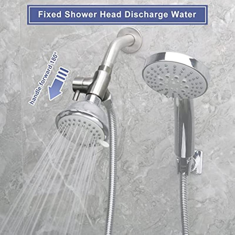 Full Metal Shower Arm Swivel Valve G1 2 3-way Shower System Component