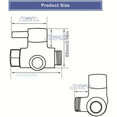 Full Metal Shower Arm Swivel Valve G1 2 3-way Shower System Component