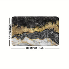 Non Slip Marbling Absorbent Bath Rug 16x24inch 20x31inch
