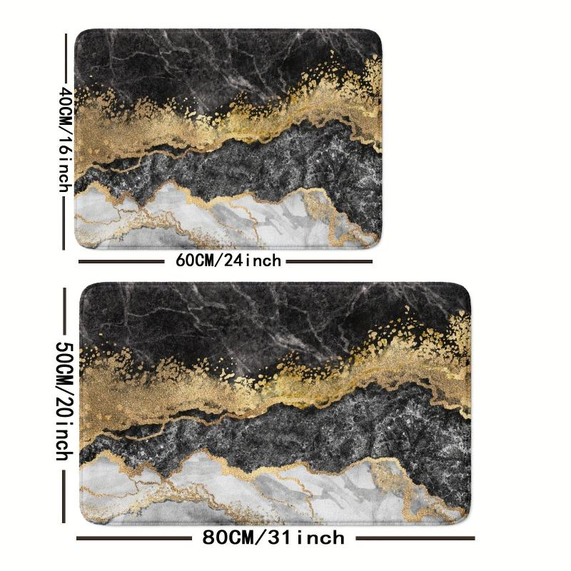 Non Slip Marbling Absorbent Bath Rug 16x24inch 20x31inch