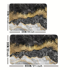 Non Slip Marbling Absorbent Bath Rug 16x24inch 20x31inch