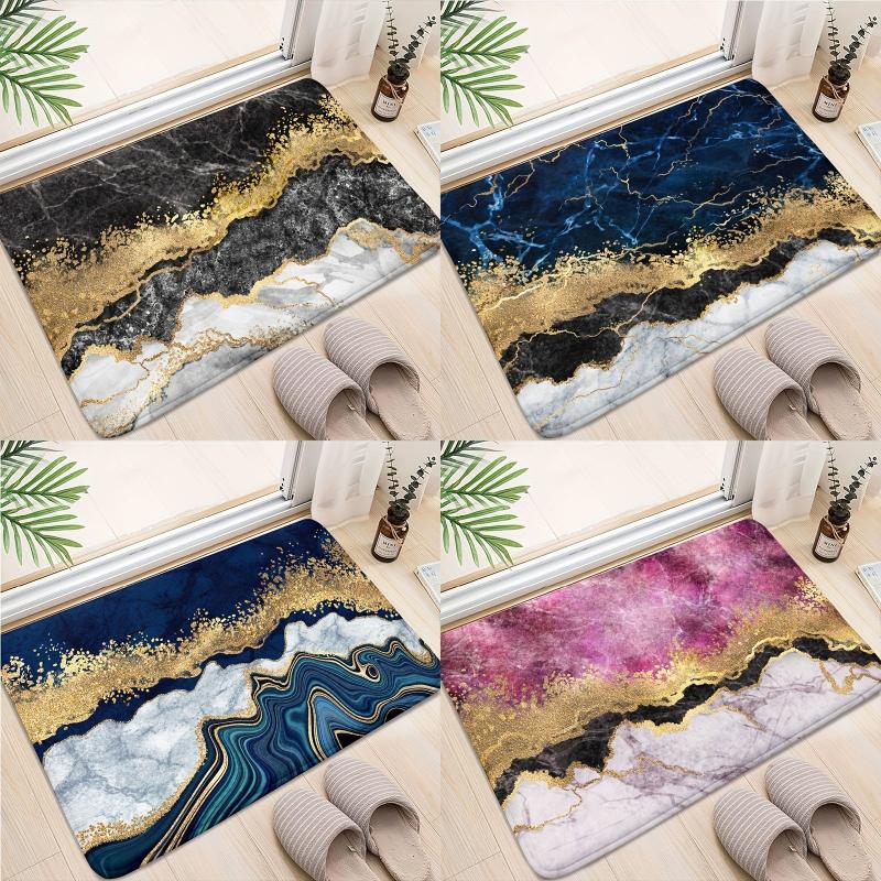 Non Slip Marbling Absorbent Bath Rug 16x24inch 20x31inch