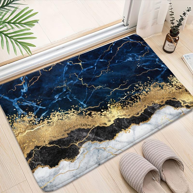 Non Slip Marbling Absorbent Bath Rug 16x24inch 20x31inch