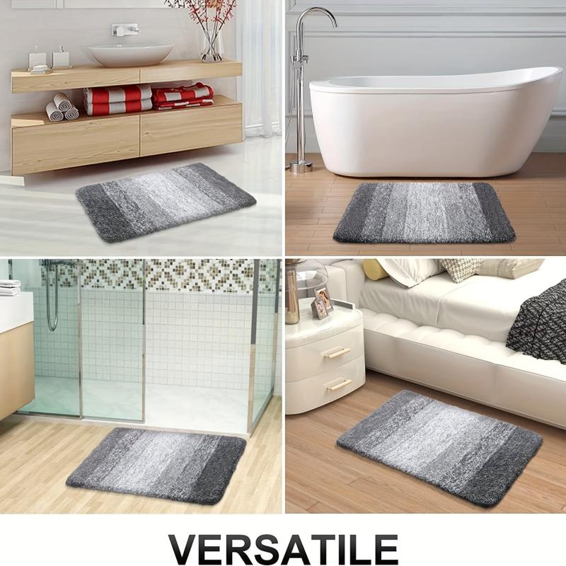 Thick Microfiber Bathroom Rug Mat Non Slip Plush Bath Blanket