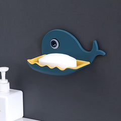 Cartoon Soap Dish with Self Draining for Shower Bathroom Kitchen