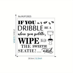 Toilet Rules Roll Paper Shape Sticker Bathroom Decoration Wall Decal