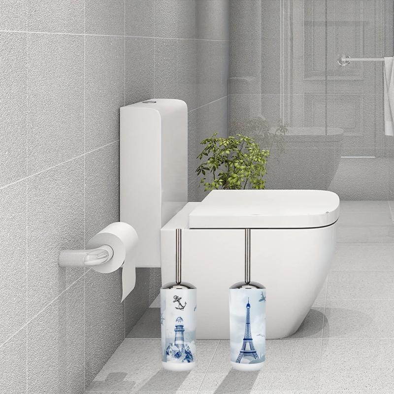 Toilet Brush with Long Handle and Durable Bristles
