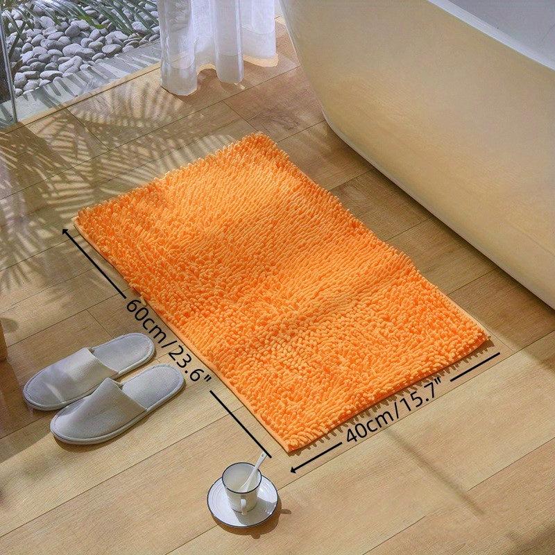 Soft Chenille Bathroom Rug Non Slip Shaggy Mat