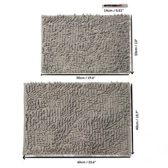 Soft Chenille Bathroom Rug Non Slip Shaggy Mat