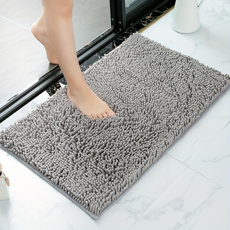 Soft Chenille Bathroom Rug Non Slip Shaggy Mat