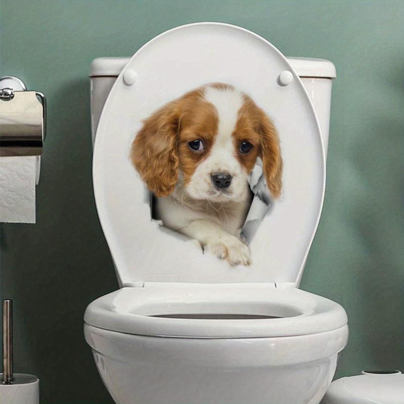 Waterproof Dog Toilet Sticker for Bathroom Decor