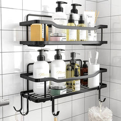 Adhesive Shower Rack Rustproof Stainless Steel Shower Organizer