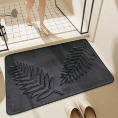 Leaf Pattern Bathtub Mat Water Absorbing Toilet Mat