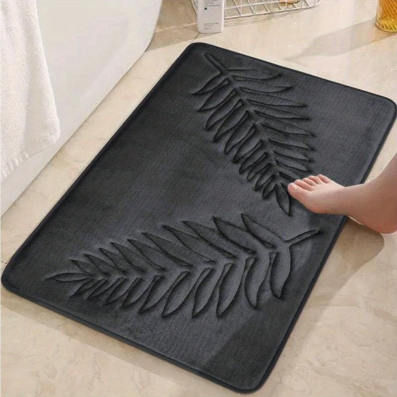 Leaf Pattern Bathtub Mat Water Absorbing Toilet Mat