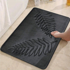 Leaf Pattern Bathtub Mat Water Absorbing Toilet Mat